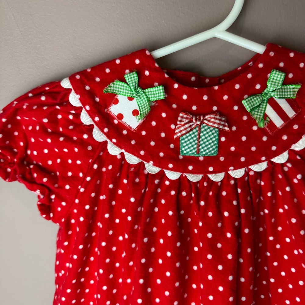 Funtasia Too Dallas Red Polka Dot Dress 24M - Picture 3 of 10